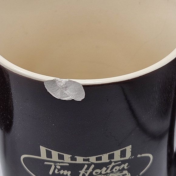 Two Brown Tim Hortons Coffee Cups one is flawed with a chip - Picture 3 of 6